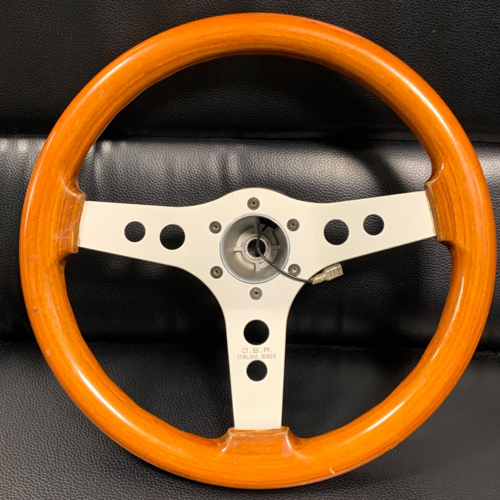 OBA 当時物 ステアリング オバ ハンドル 旧車 - OBAハンドル ウッド