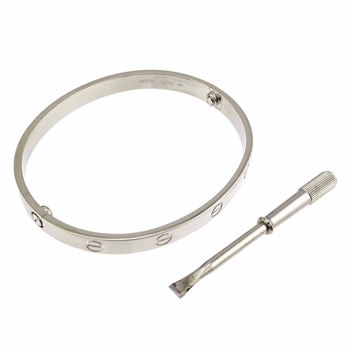 カルティエ Cartier ラブ ブレス #19 K18 WG ホワイトゴールド 750