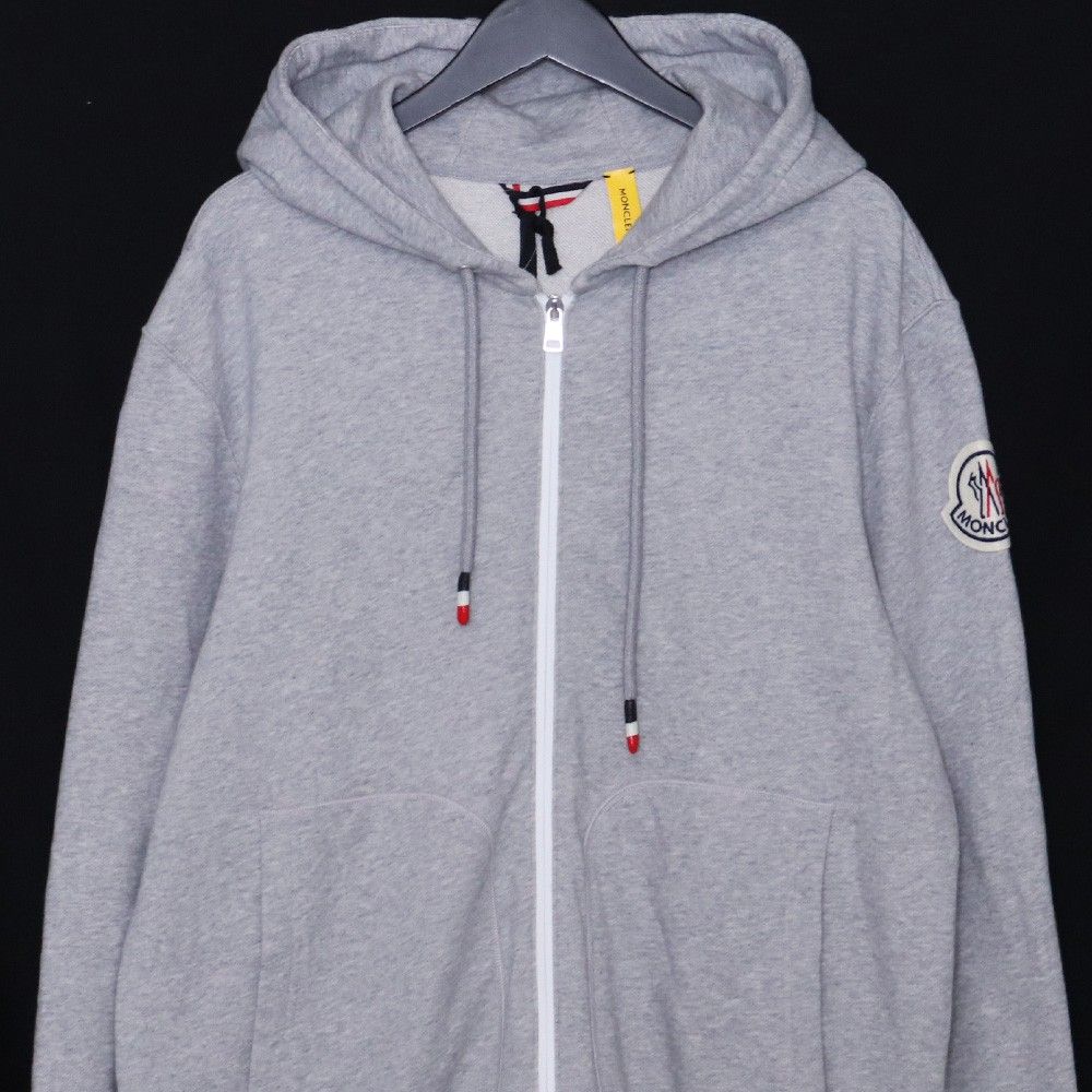 MONCLER GENIUS2 ロゴワッペンフルジップパーカー XLサイズ グレー