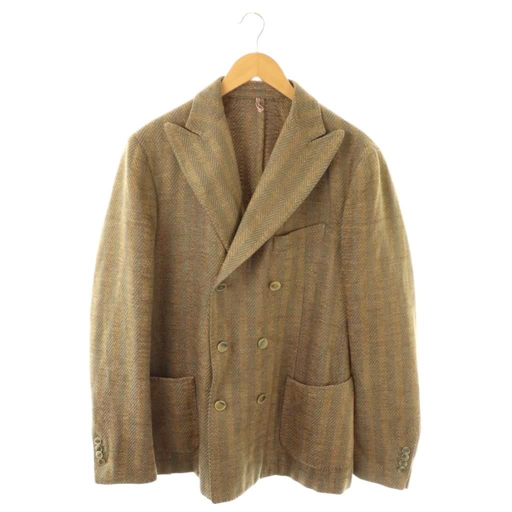【専用】santaniello サンタニエッロ ダブルブレスト　ジャケット サンタニエッロ SANTANIELLO ダブル ヘリンボーン ストレッチ JP
