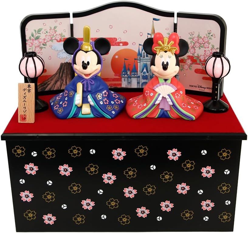 ミッキー＆ミニー ひな人形 台付きひな飾り【東京ディズニーリゾート