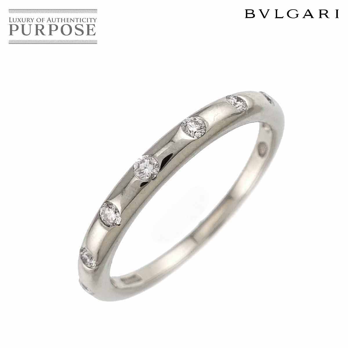 ブルガリ BVLGARI フェディ 8号 リング ダイヤ 7P Pt プラチナ 指輪 