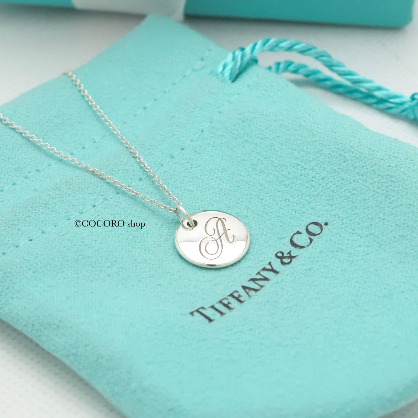 美品】ティファニー TIFFANY&Co. ノーツ レター ラウンド イニシャル A 