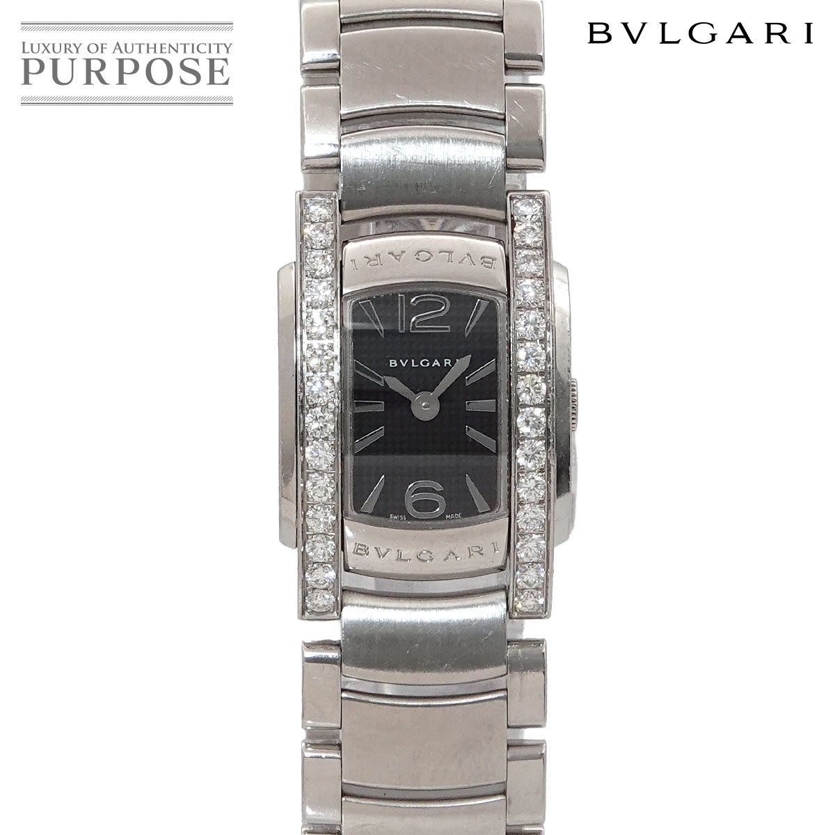 ブルガリ BVLGARI アショーマ AA26S ダイヤベゼル レディース 腕時計 