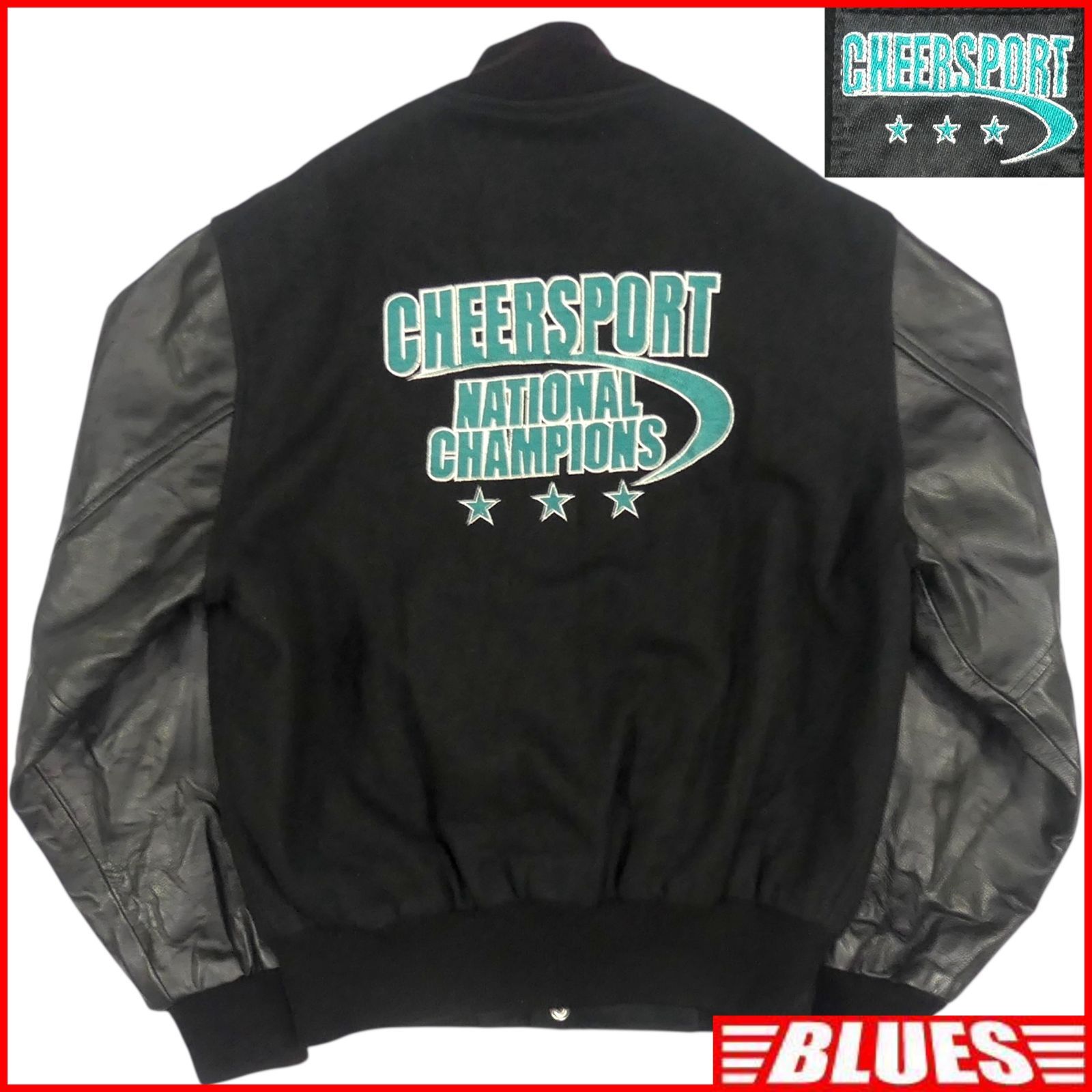 CHEERSPORT チアスポーツ スタジャン S 古着 レザー ブルゾン 