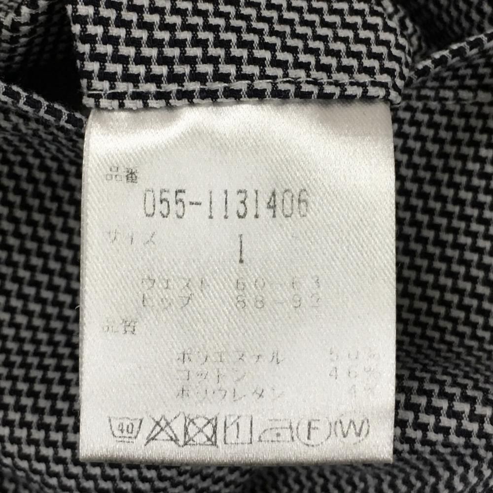 美品】パーリーゲイツ パンツ 白×ネイビー 英字総柄 ストレッチ
