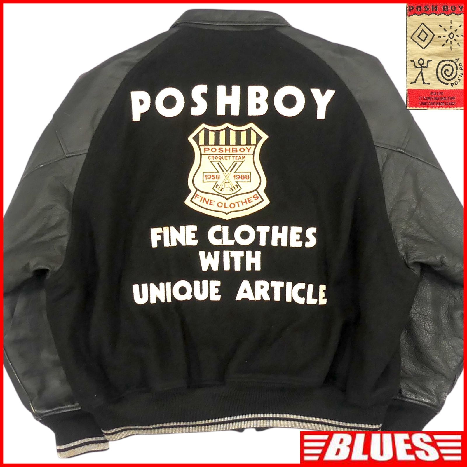 POSHBOY ポッシュボーイ スタジャン XL フルデコ 古着 レザー 牛革