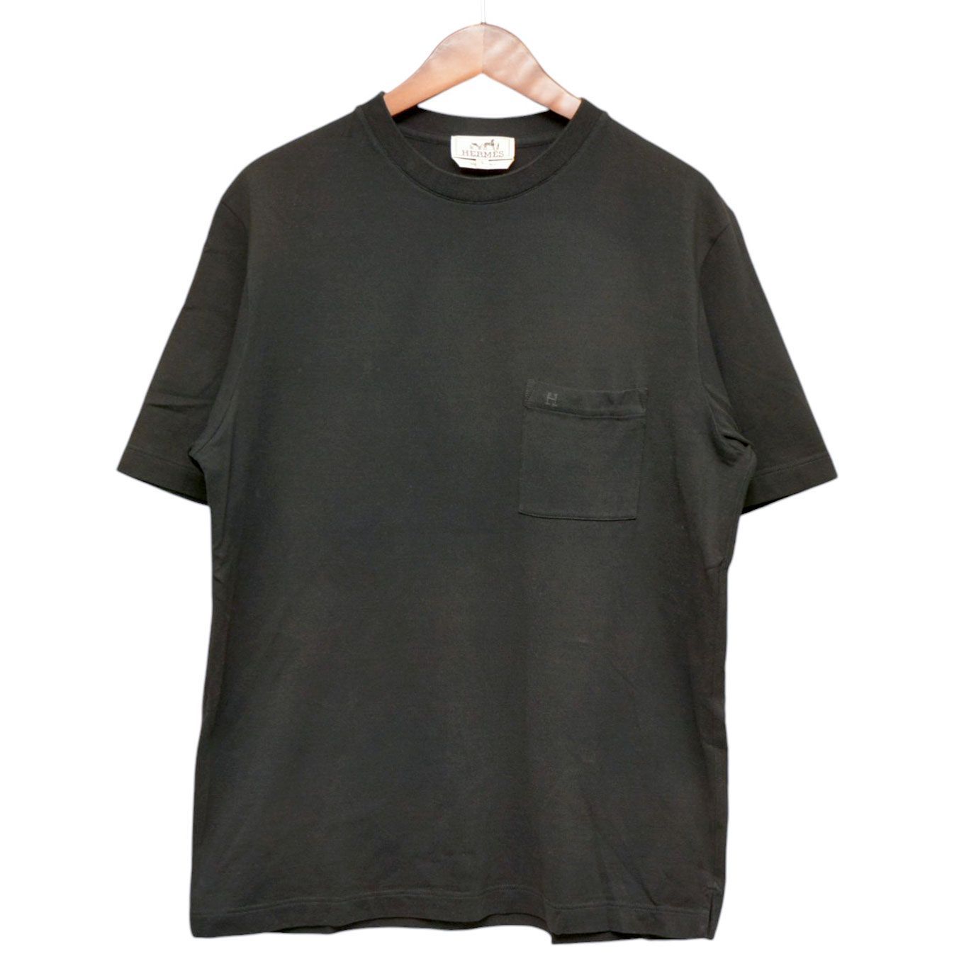 HERMES エルメス H刺繍鹿の子ポケットTシャツ オーバーサイズTシャツ