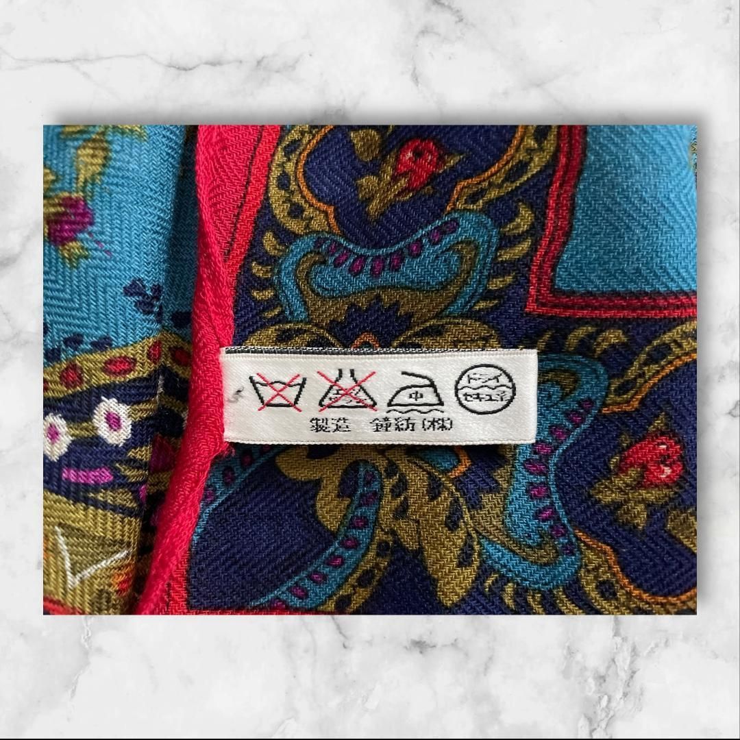 クリスチャンディオール 大判スカーフ 105cm シルク 花柄 ヴィンテージ