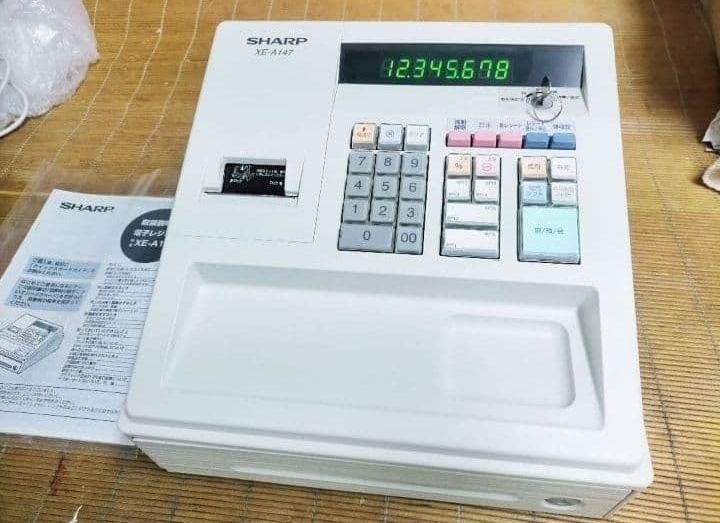 シャープレジスター　XE-A147　PC連携売上管理フル設定無料　000215 シャープレジスター XE-A147 PC連携売上管理フル設定無料 072215