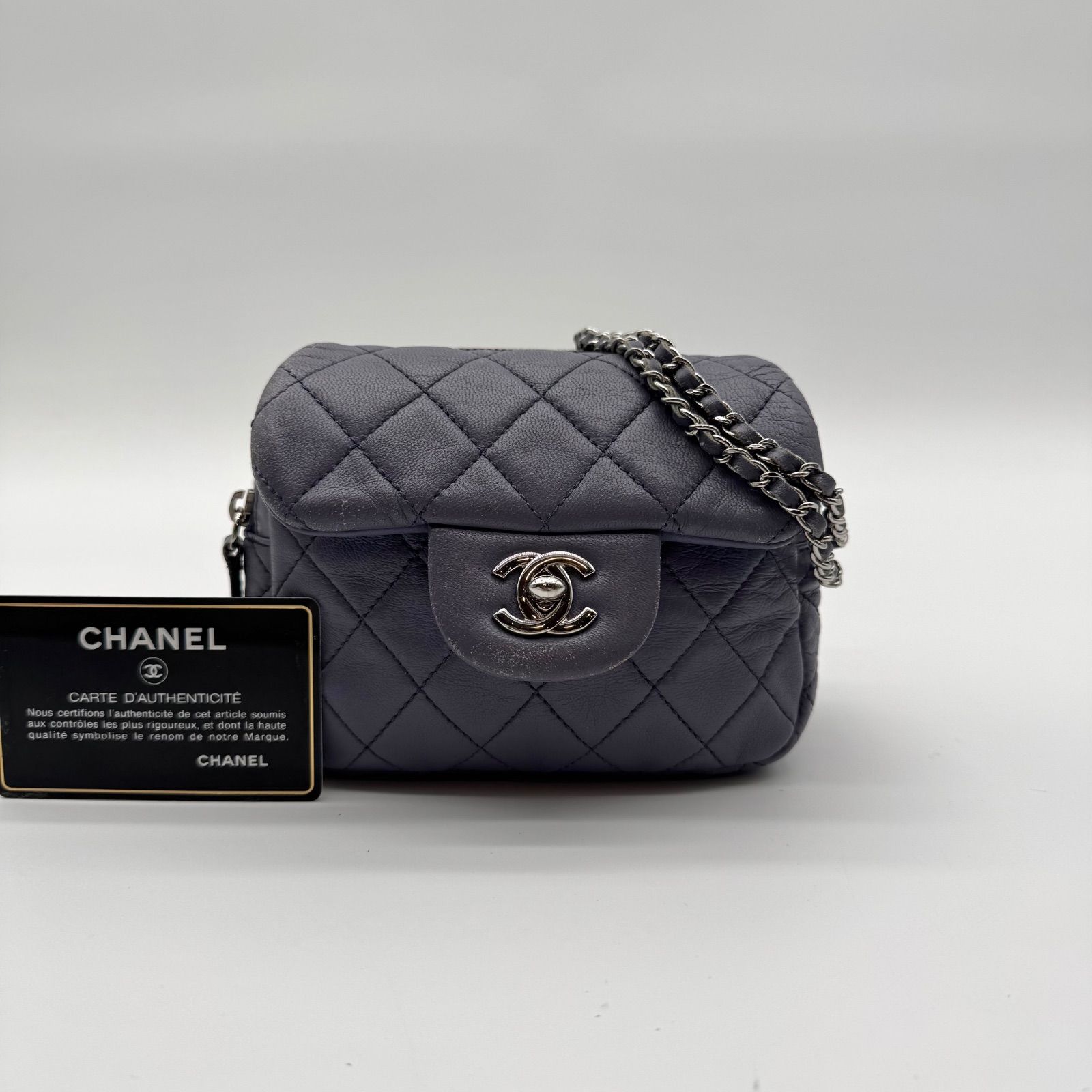 希少 CHANEL シャネル ラム ミニ チェーンショルダー バッグ 2番台 