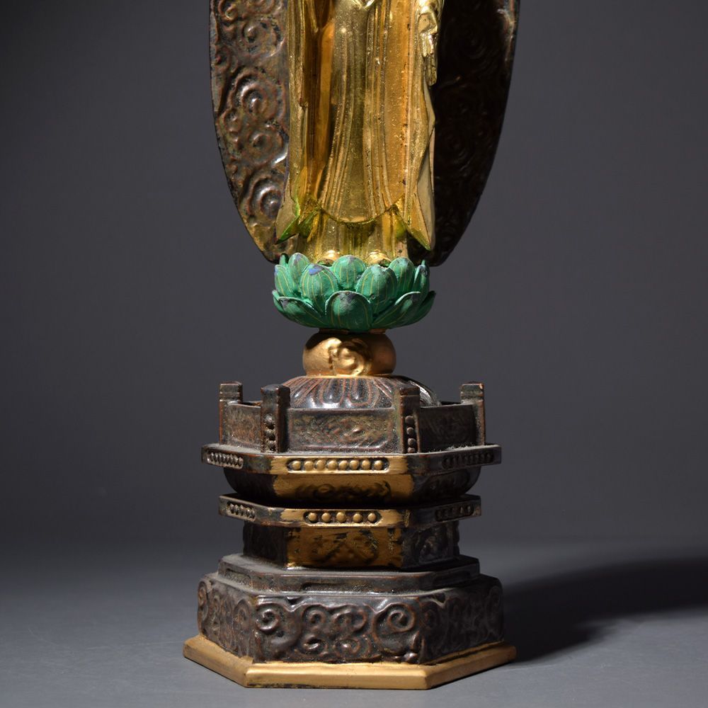 時代厨子入り木製仏像 彫刻仏教美術 仏像 春日厨子 欅 けやき 厨子入 木彫 仏教美術 厨子入り 置物 骨董