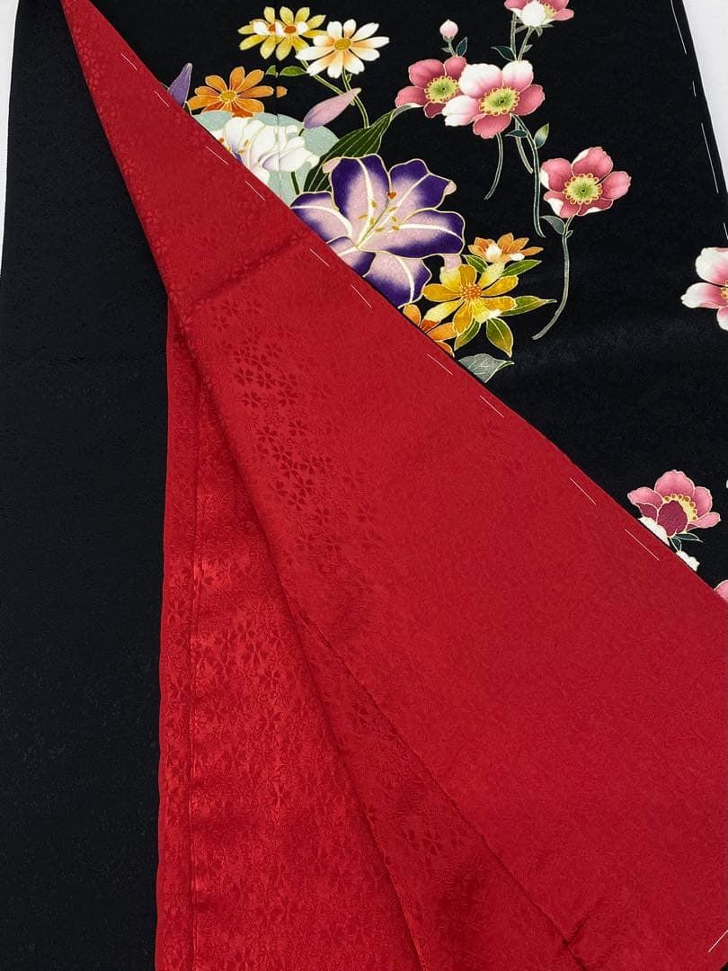 振袖 仮絵羽 葵×サンク 舞台衣装 正絹 未仕立て品 八掛付き MOK900 