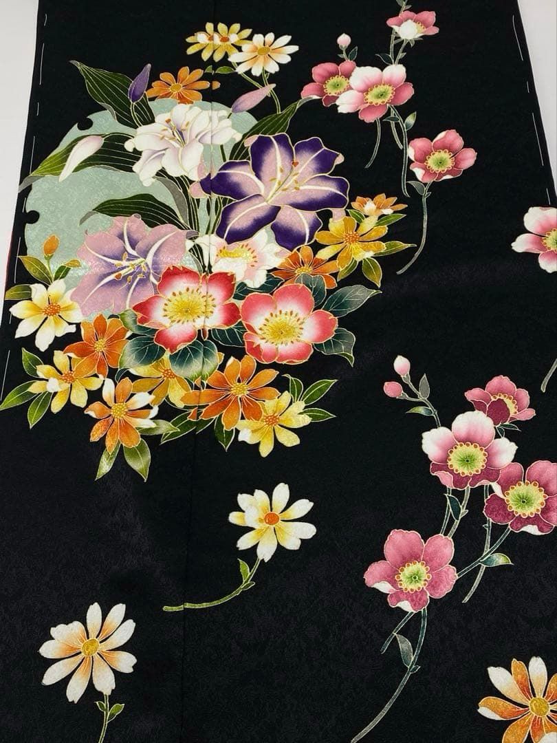 振袖 仮絵羽 舞台衣装 正絹 未仕立て品 八掛付き MOK899 - メルカリ