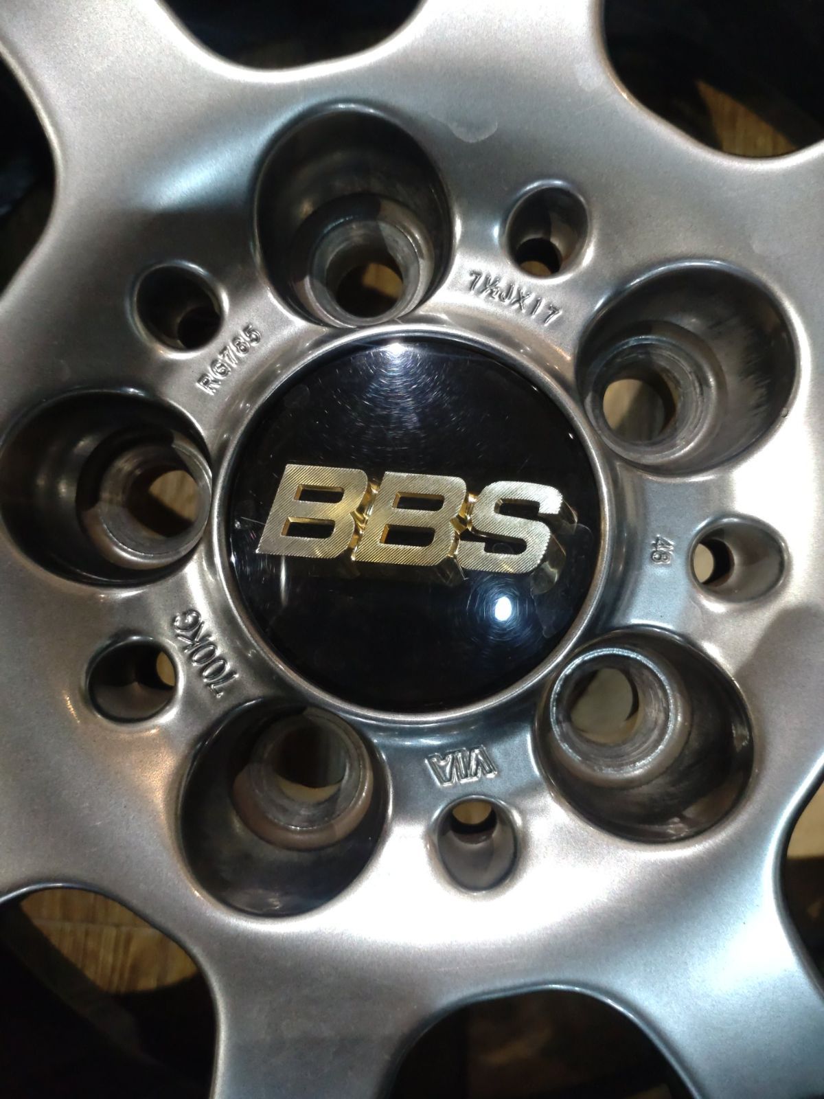 BBS 鍛造 RG-R RG785 17インチ 7.5J +48 PCD 112-5H ＆ ブリヂストン 