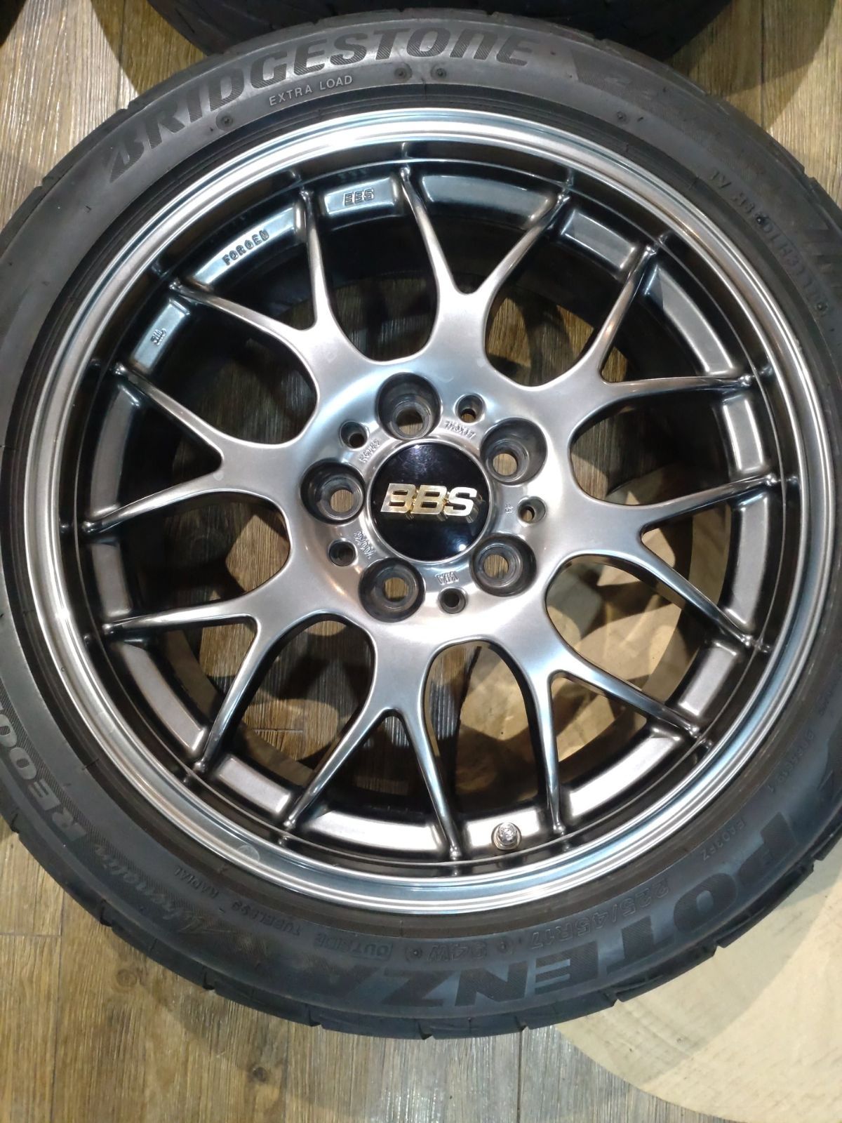 BBS 鍛造 RG-R RG785 17インチ 7.5J +48 PCD 112-5H ＆ ブリヂストン 