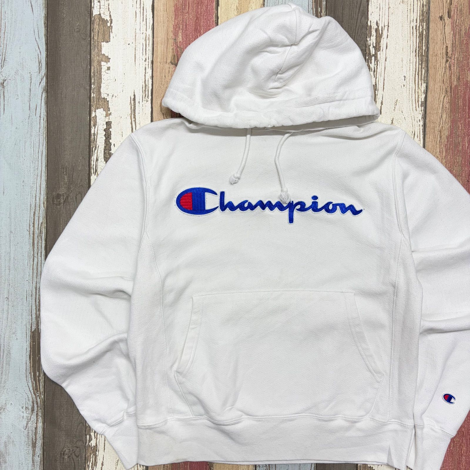 Champion リバースウィーブ パーカー S ホワイト 日本L相当 REVERSE 