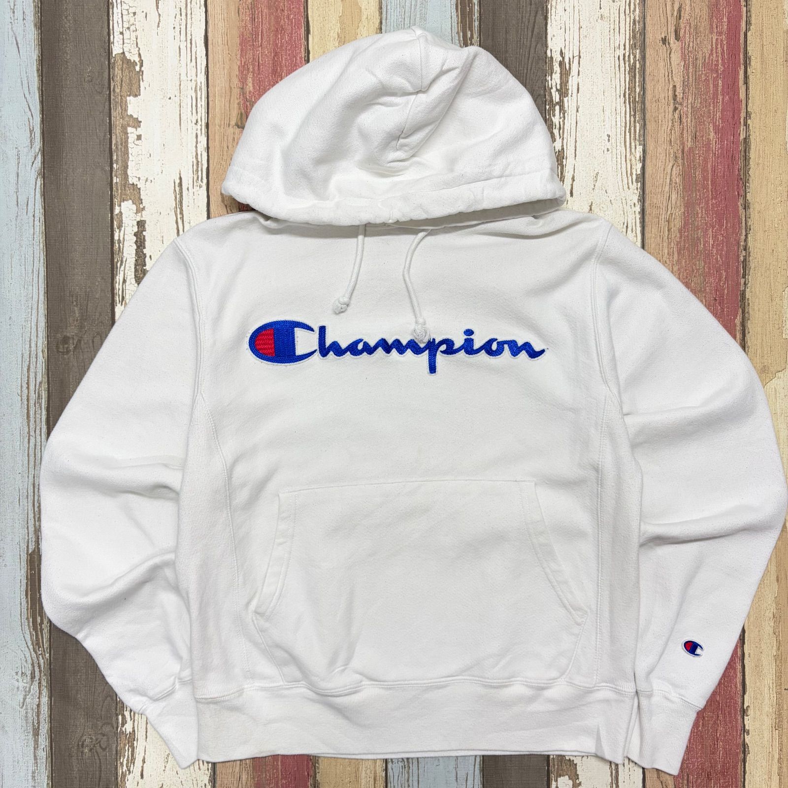 Champion リバースウィーブ パーカー S ホワイト 日本L相当 REVERSE 