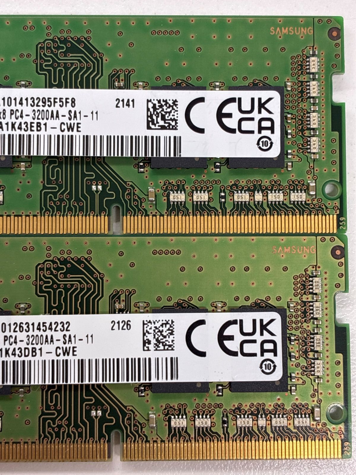 Samsung純正 M471A1K43EB1-CWE 16GB(8GB×2) DDR4-3200 新品 同一型番