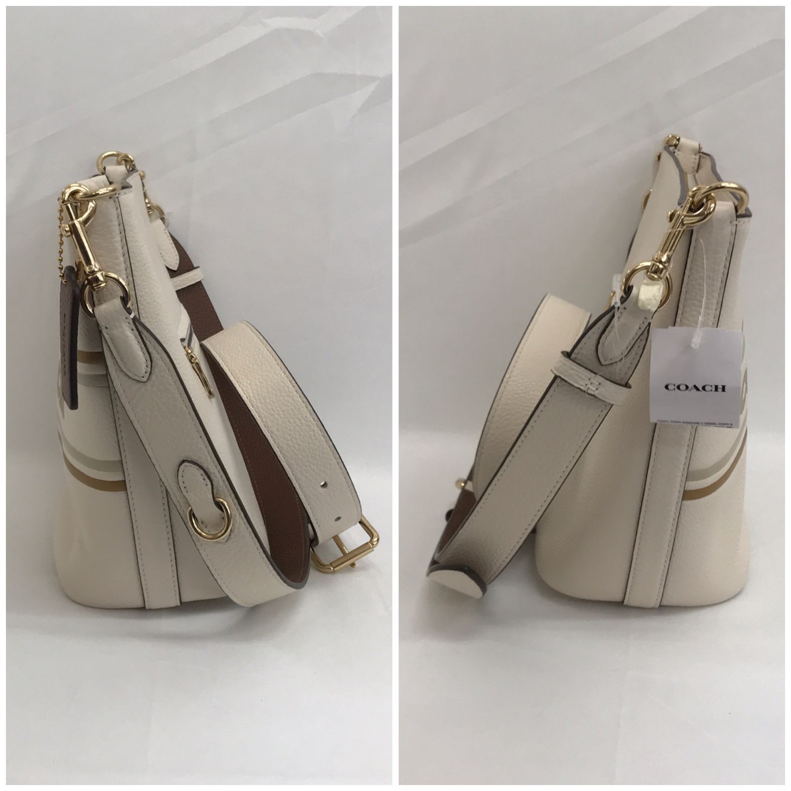 未使用 COACH コーチ ロゴ ローガン ダッフル チョークマルチ CH248 