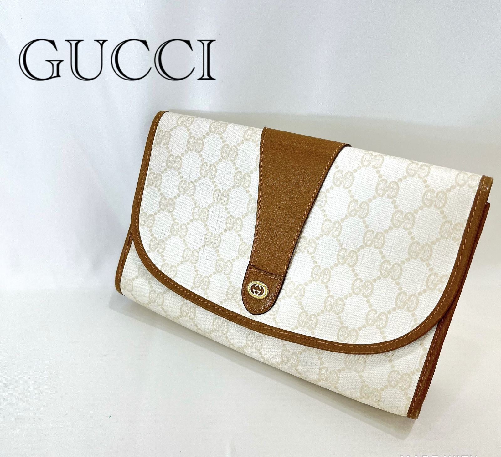 GUCCI グッチ オールドグッチ クラッチバッグ セカンドバッグ GG柄 総 