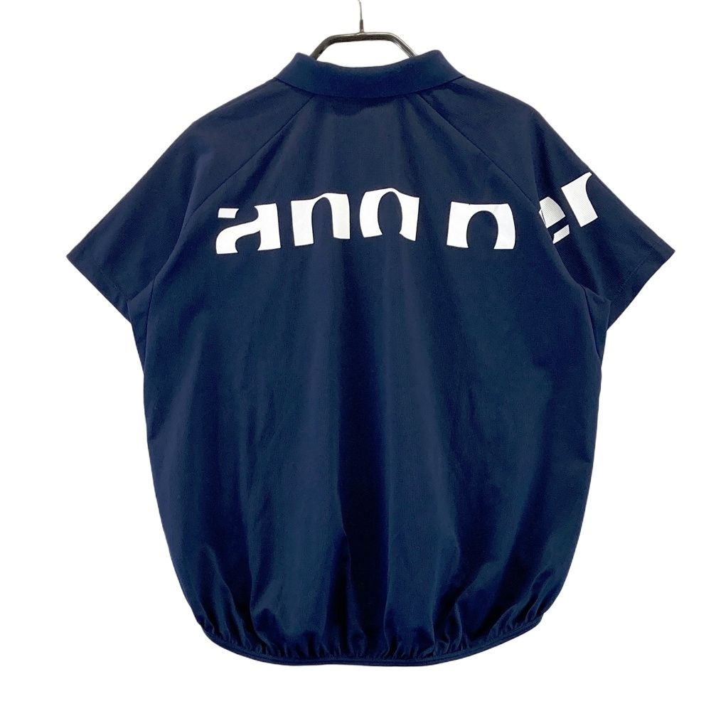 サイズ：M AND PER SE アンパスィ 半袖ポロシャツ ネイビー系