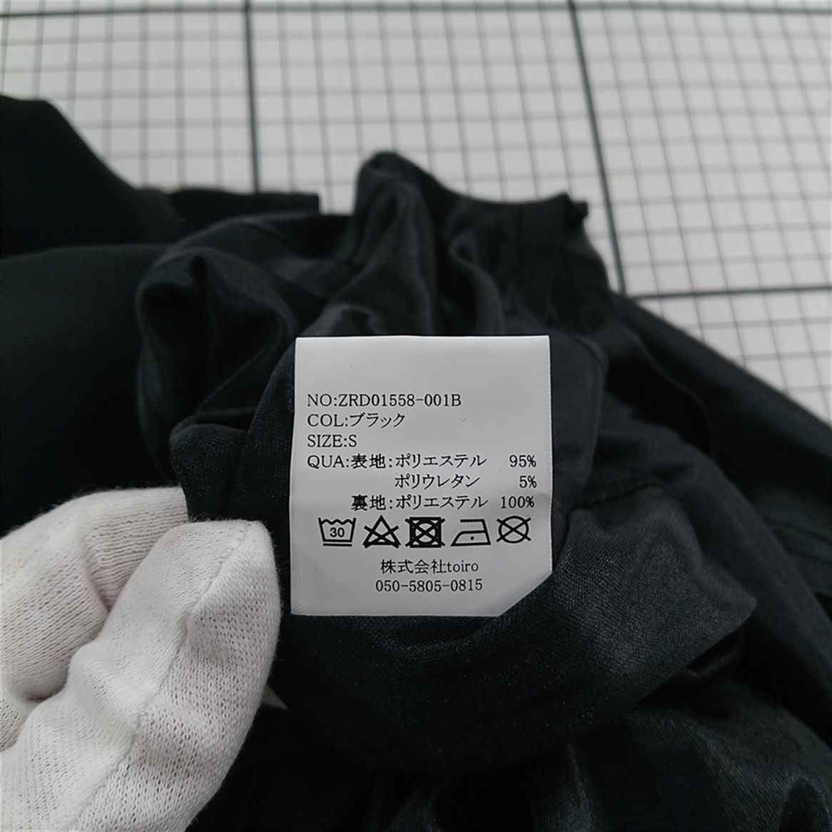 ◇ ⊂ ランディ RANDY ZRD01558-001B チェック襟ワンピース ブラック系