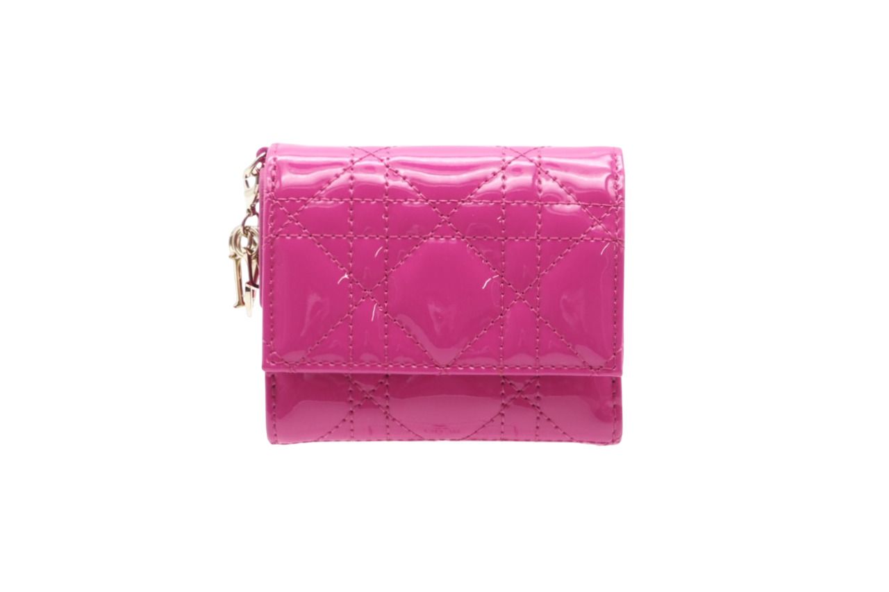 ☆3日以内返品可☆ 極美品 Dior ディオール パテントカーフスキン Lady 