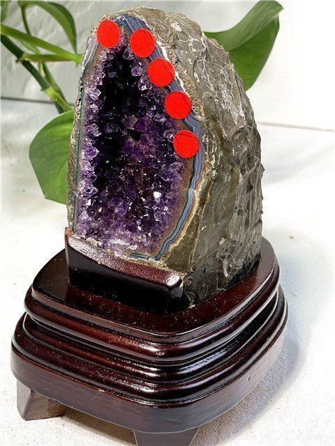 1040gAAA級ウルグアイ産天然アメジストドーム原石YT8G3|236G57D