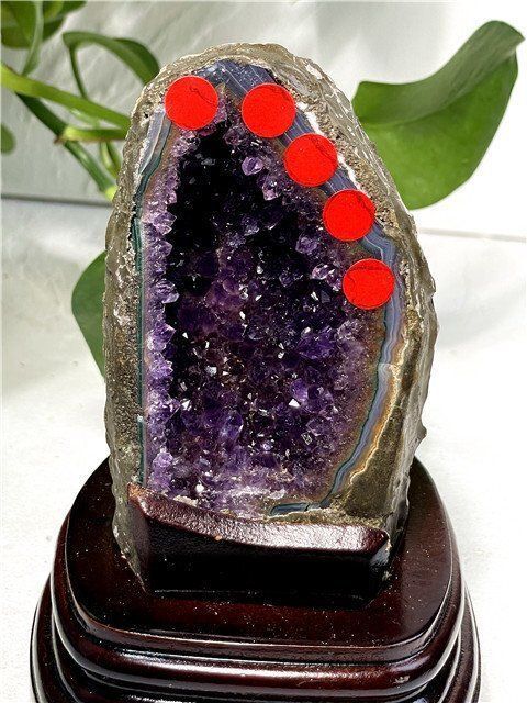 1040gAAA級ウルグアイ産天然アメジストドーム原石YT8G3|236G57D