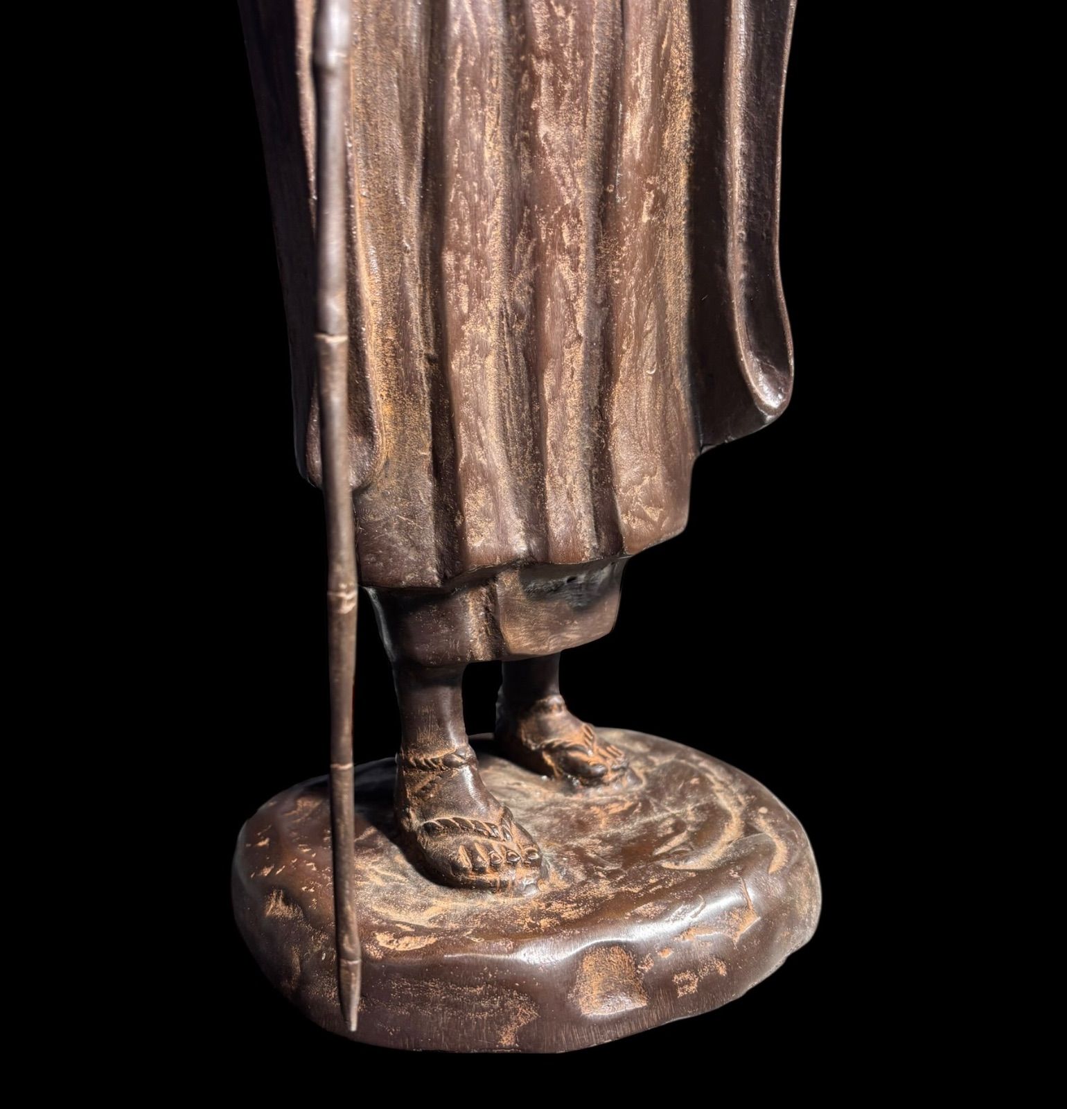桝澤清 作 良寛禅師像 在銘 共箱 栞付き 銅 置物 古美術品 骨董品 良寛禅師像｜元町 三条市立図書館｜良寛さま ゆかり