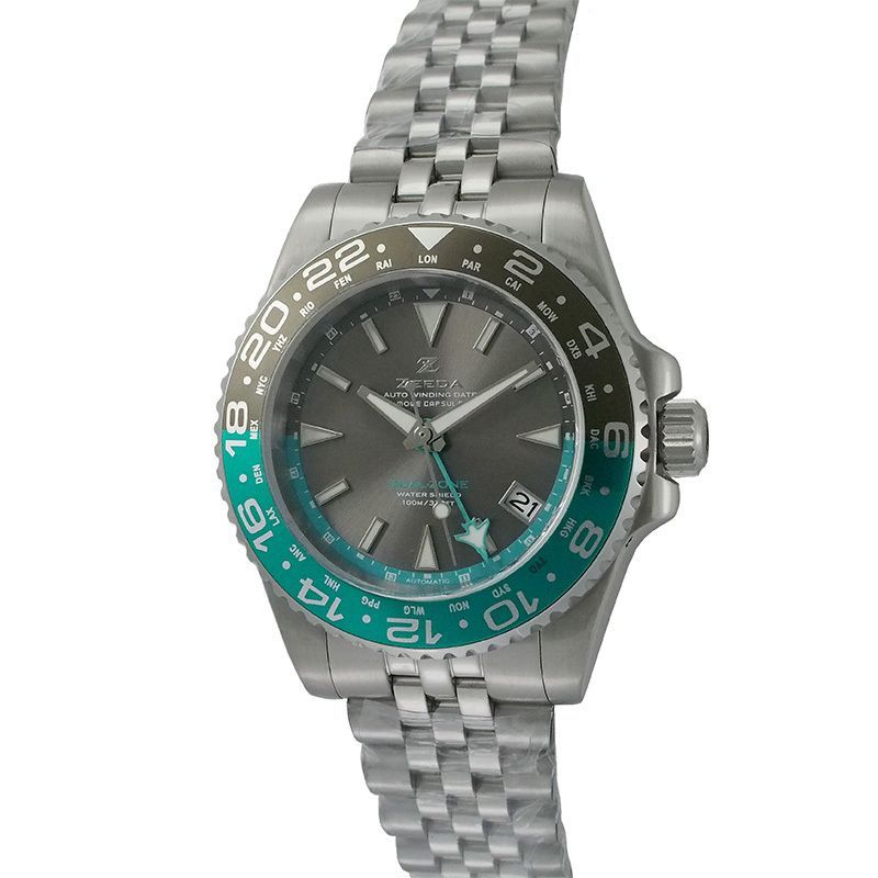 ジーダ ZEEDA デュアルゾーン SS 自動巻 メンズ 10気圧防水 40mm