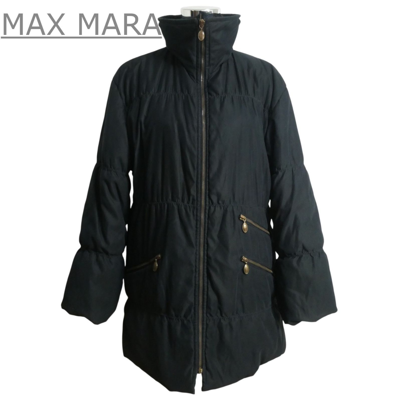 美品 MAX MARA マックスマーラ ダウンジャケット 黒 M ショート丈 MAX 