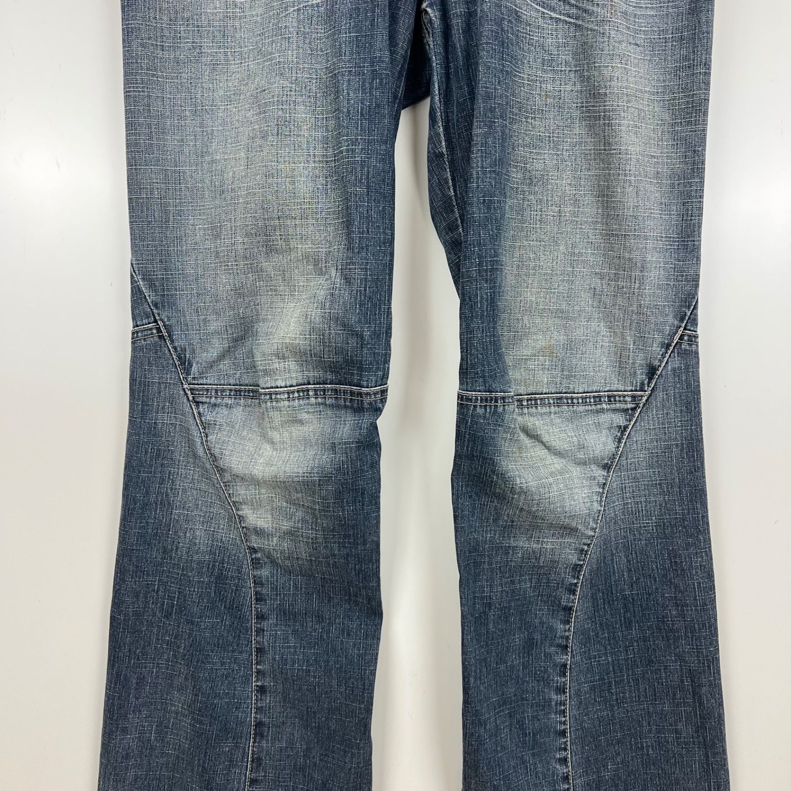 MARITHE FRANCOIS GIRBAUD 00s y2k archive 3D cut Flare denim pants