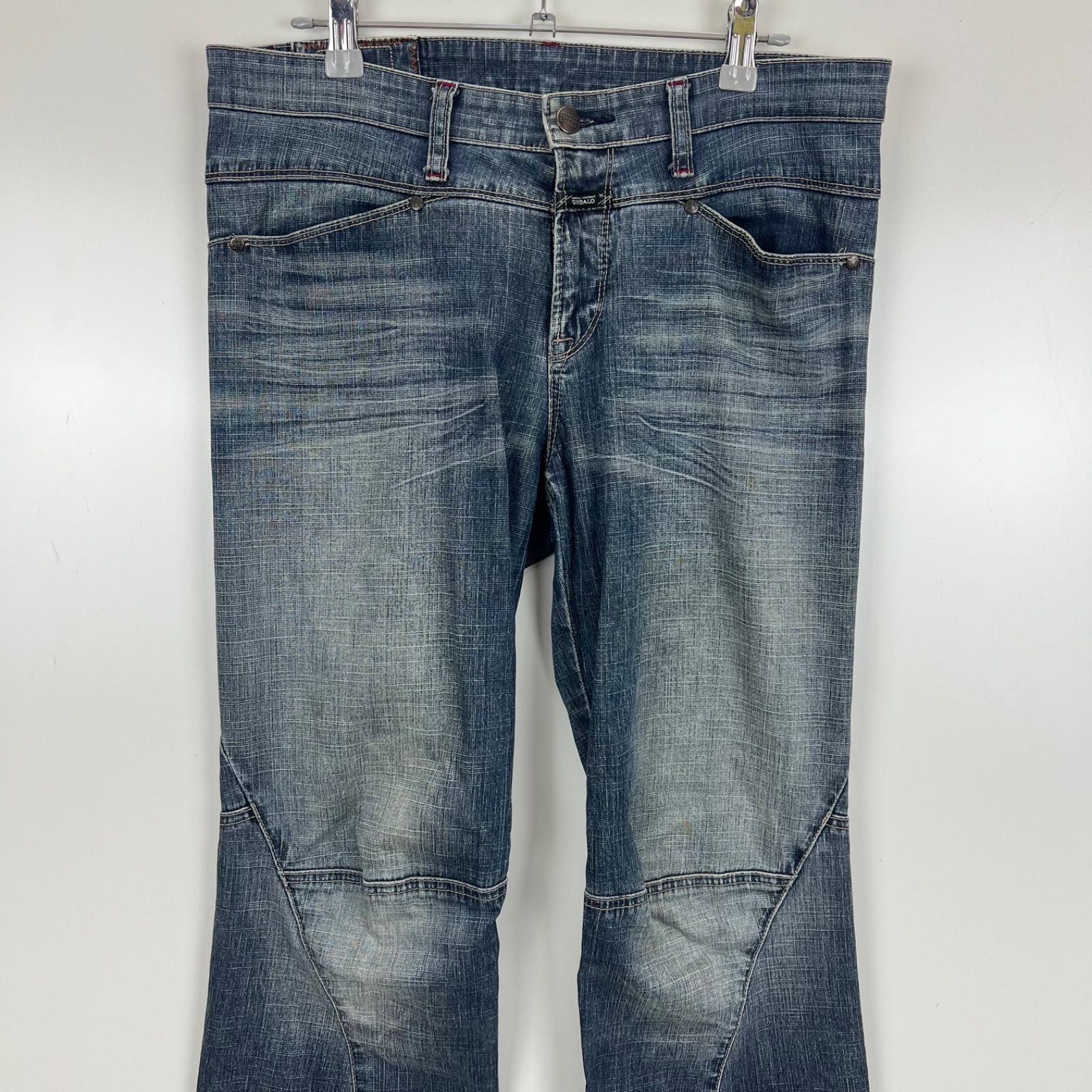 MARITHE FRANCOIS GIRBAUD 00s y2k archive 3D cut Flare denim pants