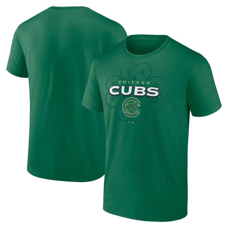 ファナティクス メンズ トップス Tシャツ Mens Fanatics Kelly Green Chicago Cubs Celtic Luck TShirt Cub Green グリーン