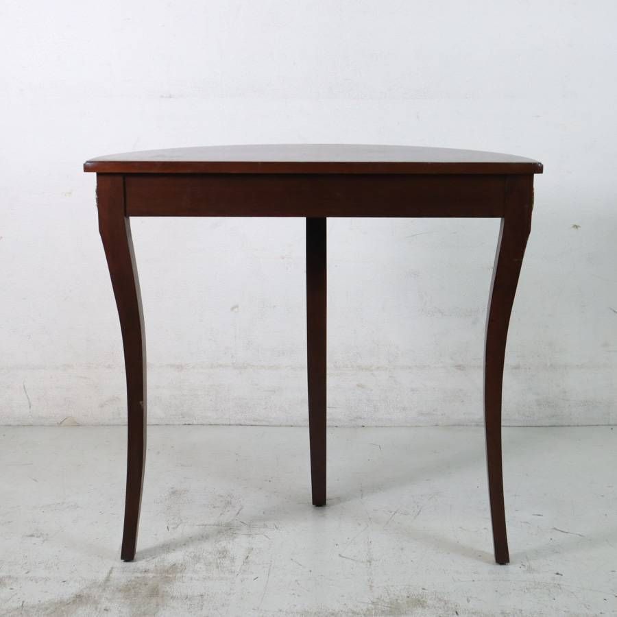 イーセンアーレン Ethan Allen コンソール サイドテーブル 半月型