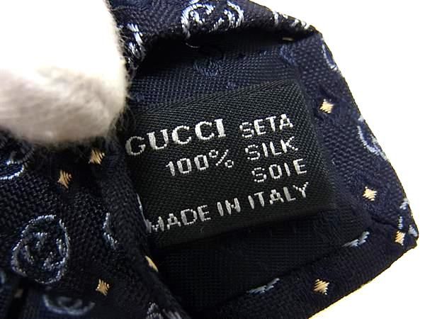 GUCCI グッチ オールドグッチ ヴィンテージ シルク100% 総柄 ネクタイ