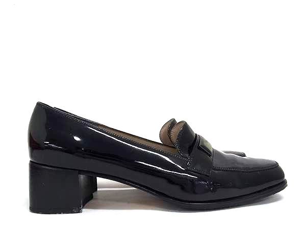 Salvatore Ferragamo フェラガモ パテントレザー ヒール ローファー
