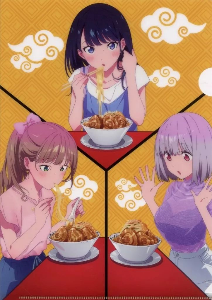 中古】クリアファイル 15.宝多六花＆新条アカネ＆南夢芽 ラーメンver