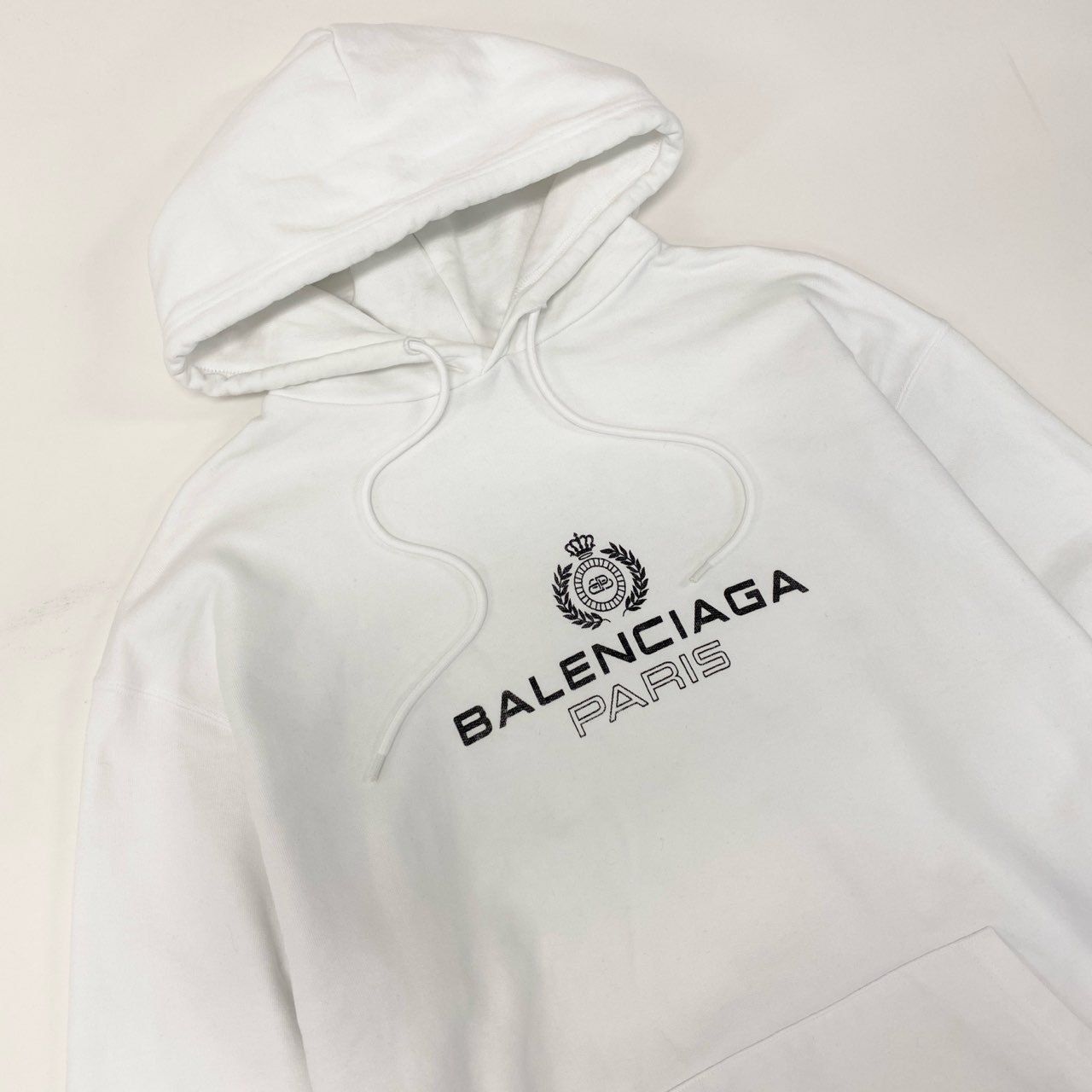 Ik20《美品》 BALENCIAGA バレンシアガ ロゴプリント パーカー XS 