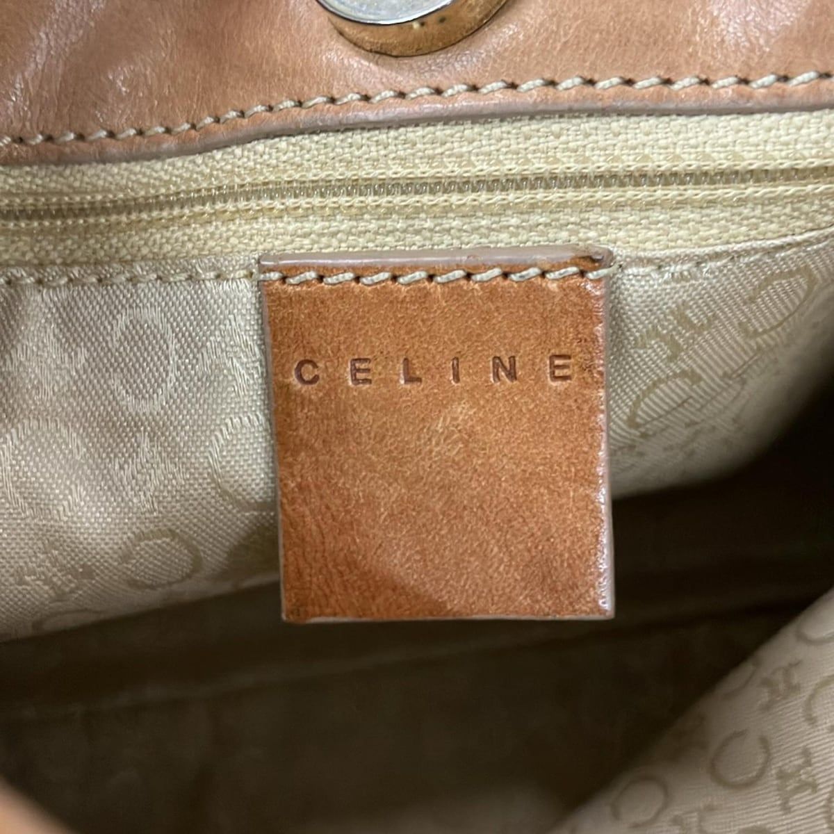 CELINE(セリーヌ) ショルダーバッグ Cマカダム柄 ピンク×ブラウン  