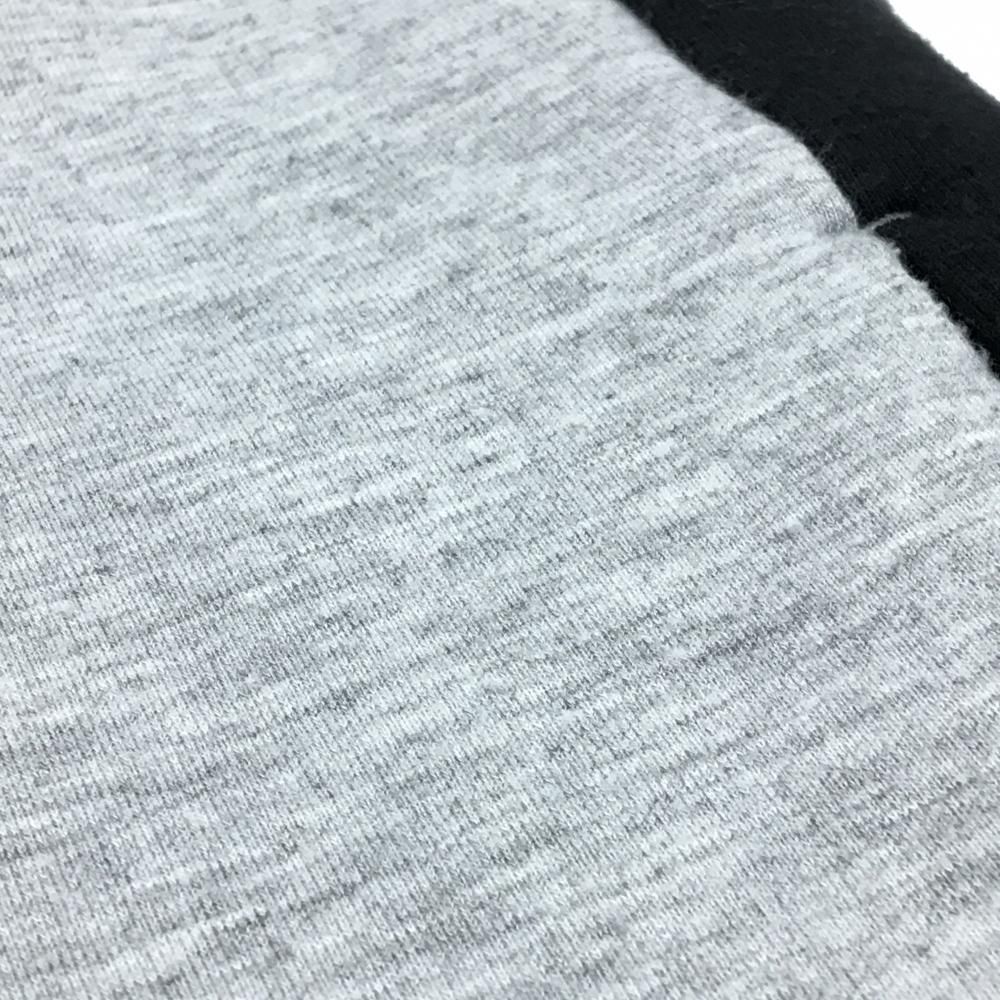 ジェイリンドバーグ ジップパーカー 杢グレー×黒 胸元ロゴ レディース