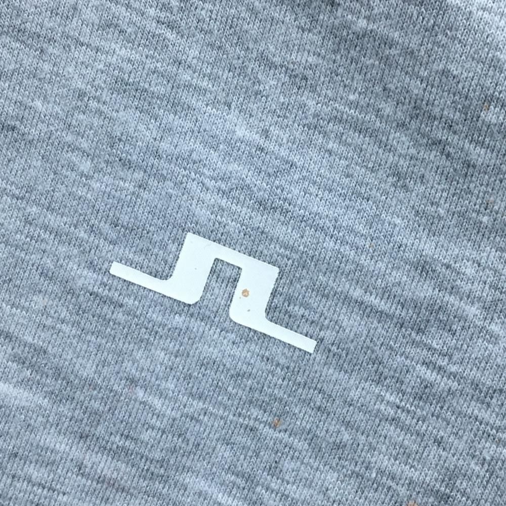 ジェイリンドバーグ ジップパーカー 杢グレー×黒 胸元ロゴ レディース