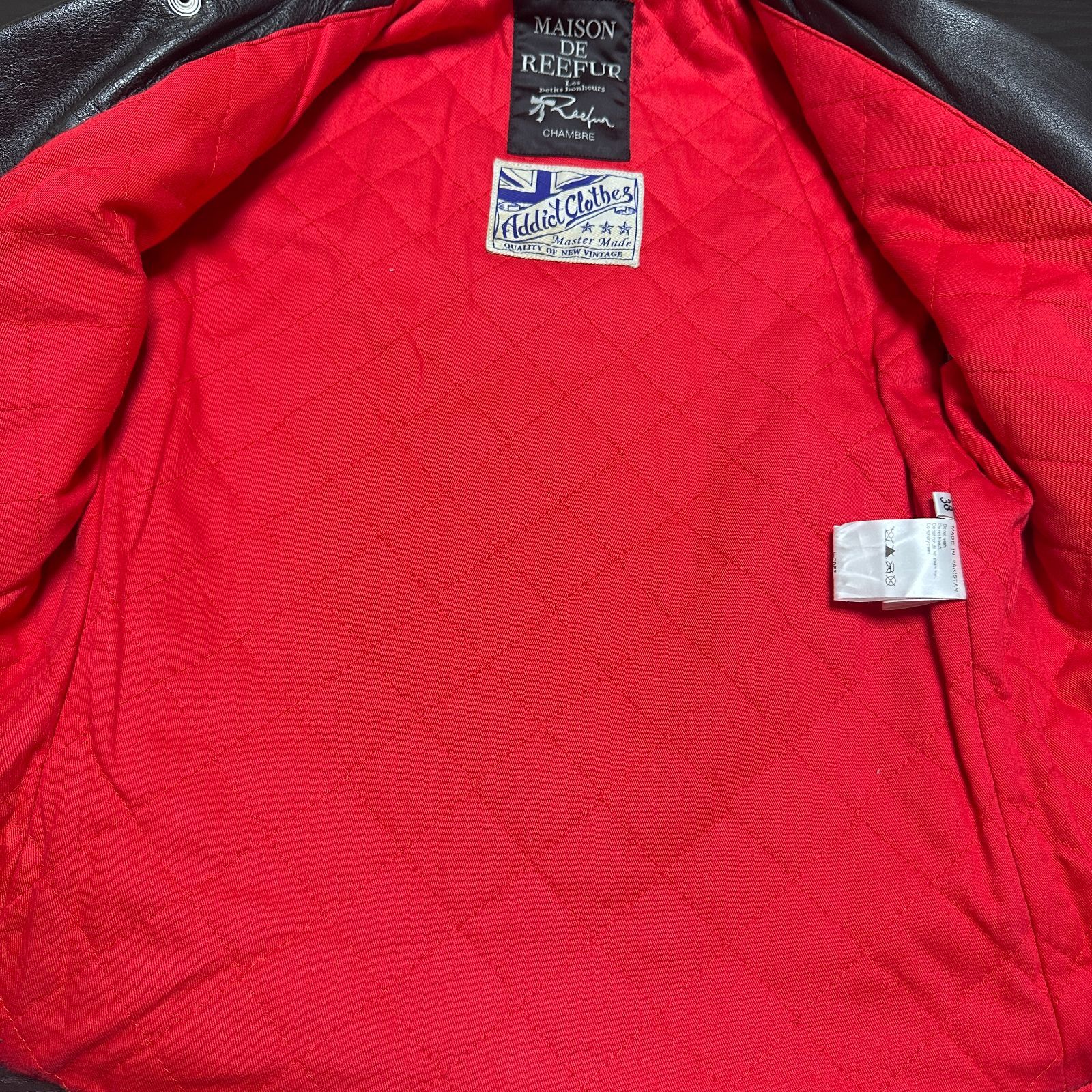 MAISON DE REEFUR×ADDICT CLOTHES ダブルライダースジャケット 中綿