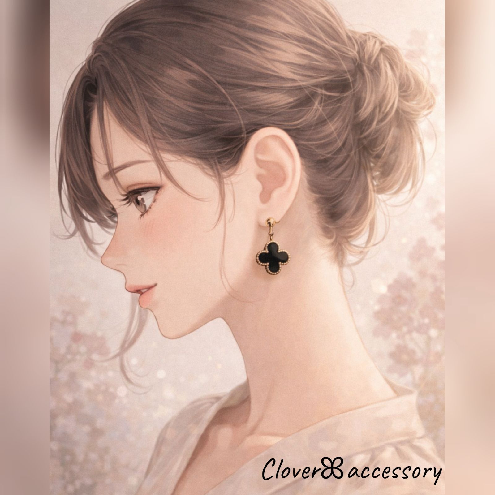 ゆらゆら揺れるꕤ︎︎四葉 クローバー ピアス イヤリング グリーン 