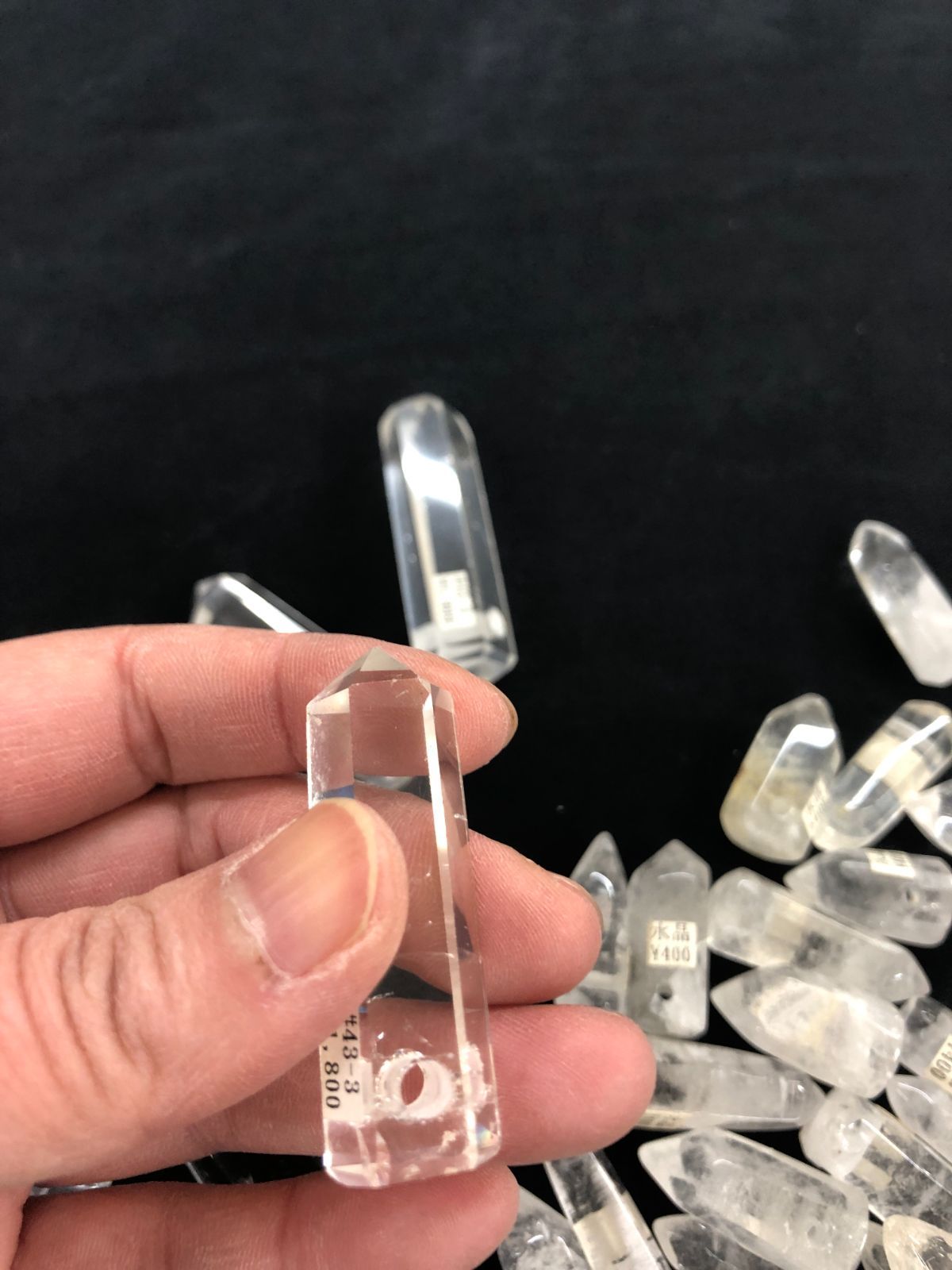 Crystal 水晶穴あきトップBOX|コリント産