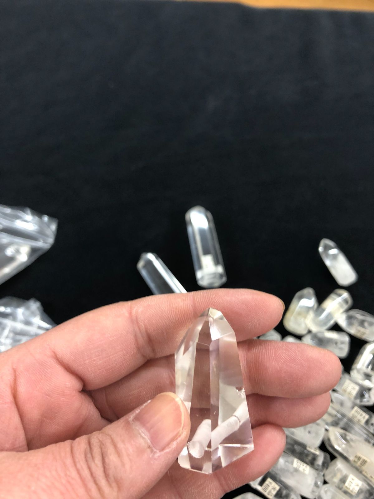 natural Crystal 水晶穴あきトップBOX|コリント産