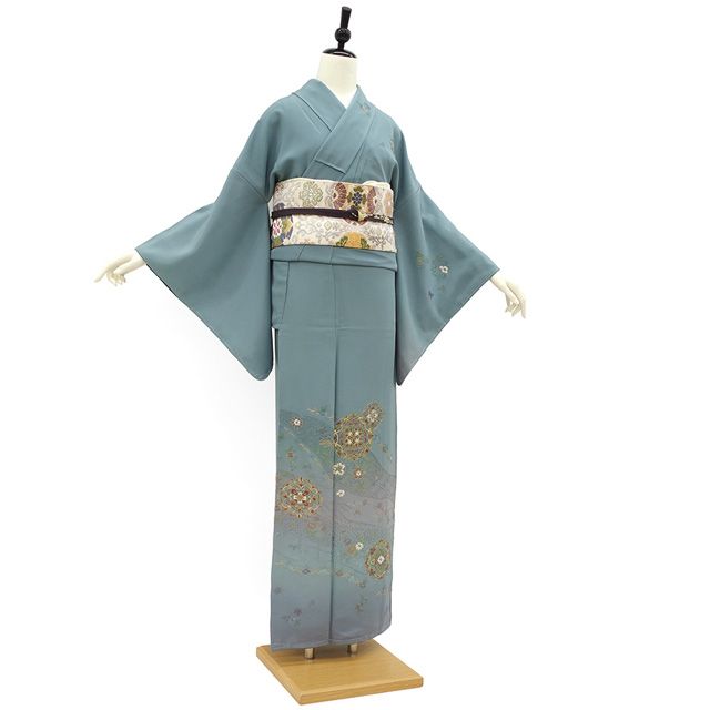 新古品】 訪問着 着物 未使用 フォーマル 正絹 袷 汕頭刺繍 スワトウ