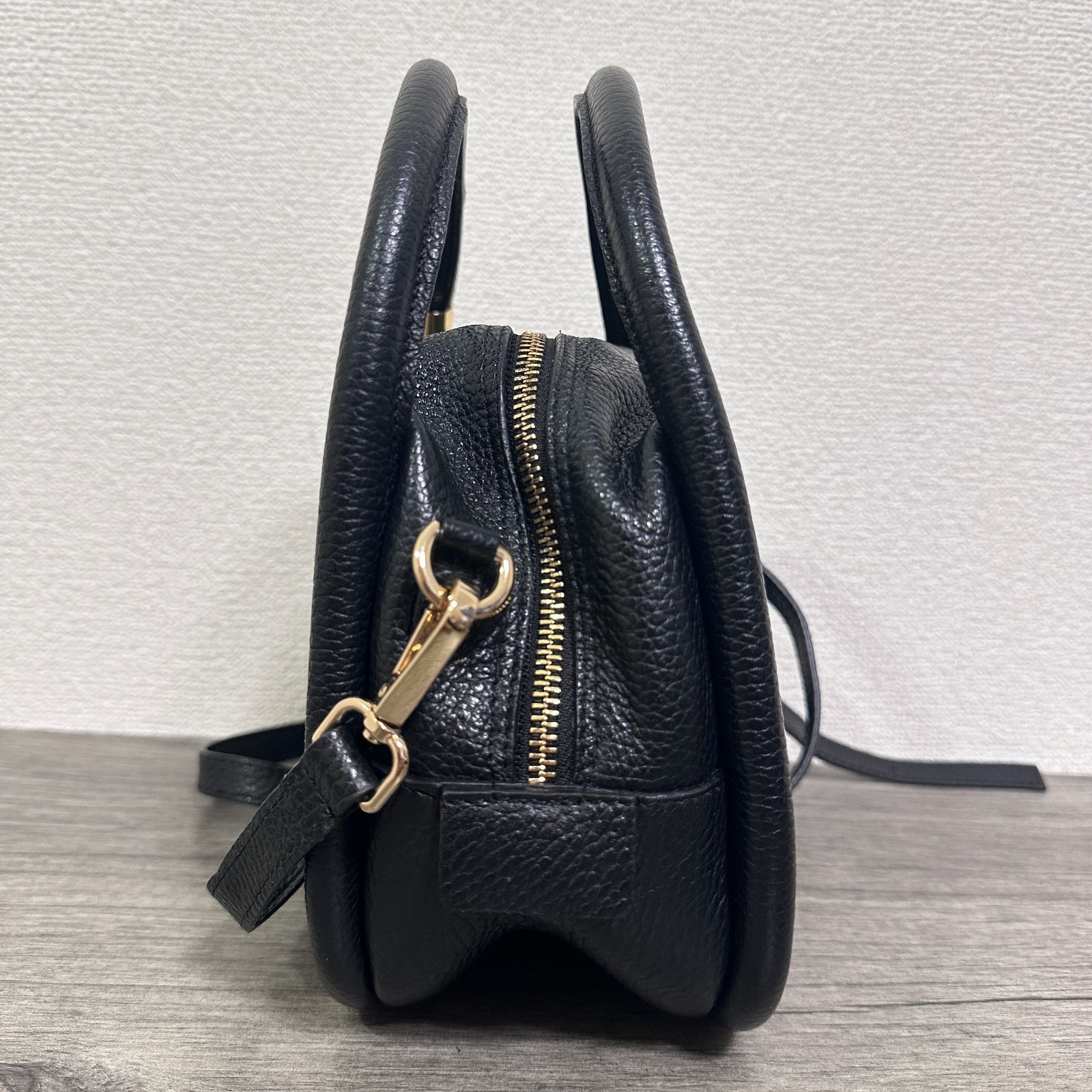 ANAYI 23AW ミニダブルハンドルハンドバッグ 2way レザー ミニボストン 